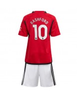 Manchester United Marcus Rashford #10 Kotipaita Lasten 2023-24 Lyhythihainen (+ shortsit)